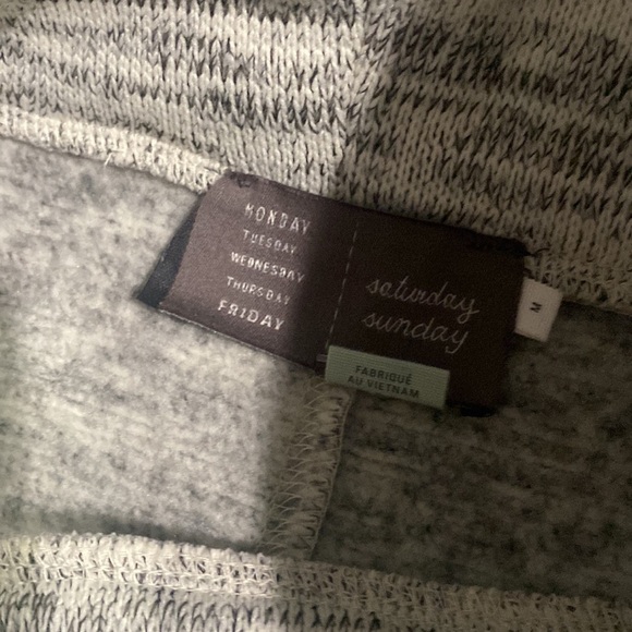 Anthro Saturday Sunday Fleece Space Dye Cowl Neck Sweatshirt M - Picture 3 of 4